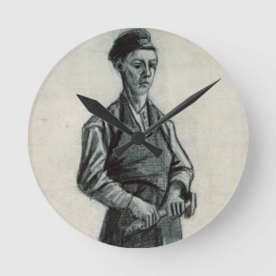 Vincent van Gogh The Young Blacksmith, 1882 Round Clock