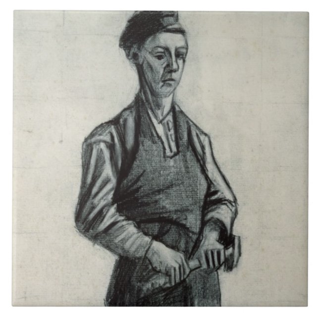 Vincent van Gogh | The Young Blacksmith, 1882 Tile (Front)