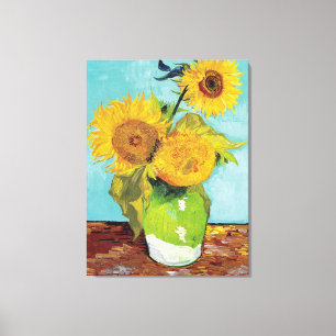 Vincent Van Gogh, Three Sunflowers Canvas Print