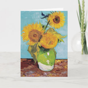 Vincent Van Gogh - Three Sunflowers in a Vase Card