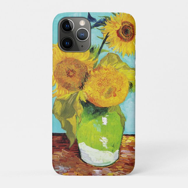Vincent Van Gogh Three Sunflowers In a Vase Case-Mate iPhone Case (Back)