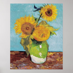 Vincent Van Gogh - Three Sunflowers in a Vase Poster