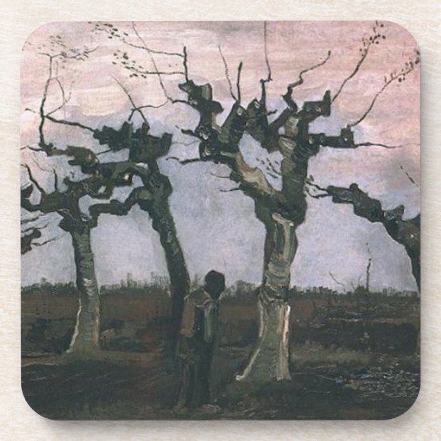 Vincent van Gogh Tree paintings Coaster (Front)