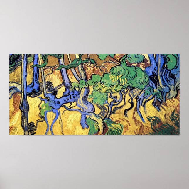 Vincent Van Gogh - Tree Roots And Trunks Fine Art Poster (Front)