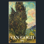 Vincent van Gogh Trees and Nature Calendar<br><div class="desc">14 famous Vincent van Gogh post impressionism fine art paintings are featured in this impressionist calendar. Front Cover - Cypresses January - Trees and Undergrowth February - Olive Grove March - Orchard in Blossom April - Study of Pine Trees May - Trees in the Garden of Saint-Paul Hospital June -...</div>