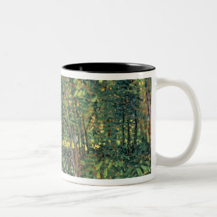 Vincent van Gogh   Trees and Undergrowth, 1887 Two-Tone Coffee Mug