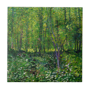 Vincent Van Gogh Trees And Undergrowth Tile