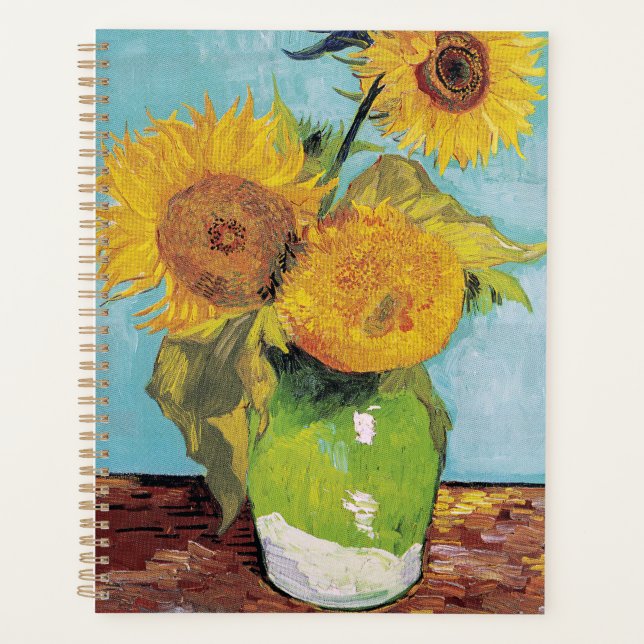 Vincent Van Gogh - Trois tournesols dans un vase (Devant)