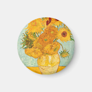 Vincent Van Gogh Twelve Sunflowers In a Vase Art Magnet