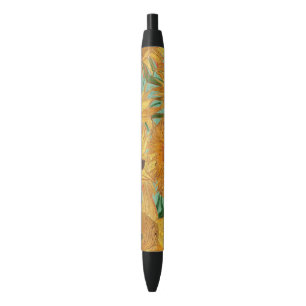 Vincent Van Gogh Twelve Sunflowers In A Vase Black Ink Pen