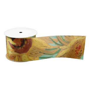 Vincent Van Gogh Twelve Sunflowers In A Vase Satin Ribbon