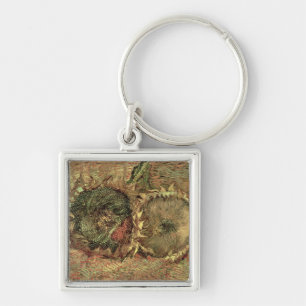 Vincent van Gogh Two Cut Sunflowers, 1887 Keychain