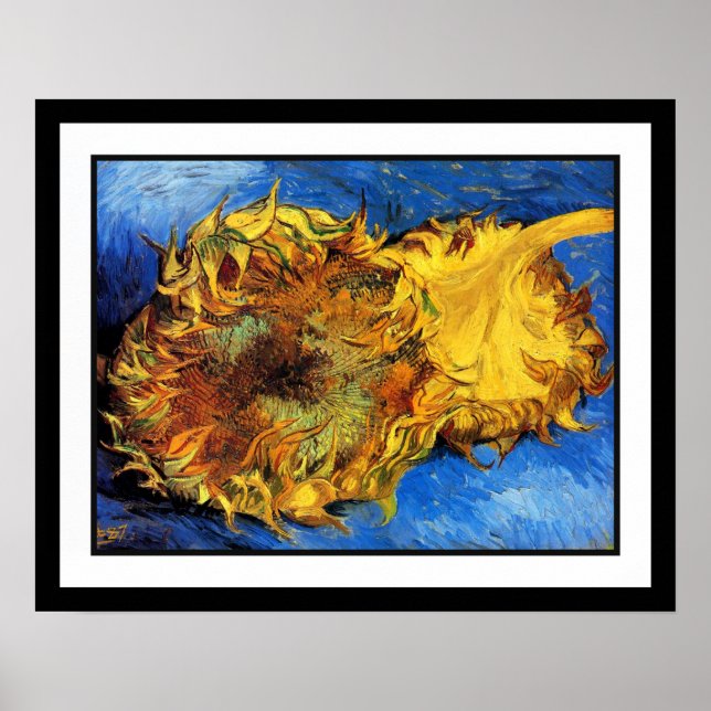 Vincent Van Gogh - Two Cut Sunflowers - Fine Art Poster (Front)