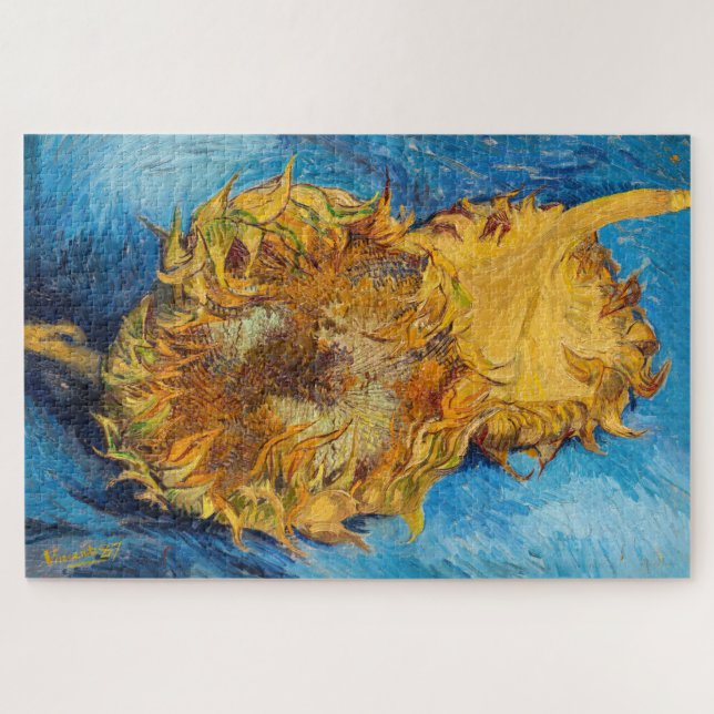 Vincent van Gogh - Two Cut Sunflowers Jigsaw Puzzle (Horizontal)