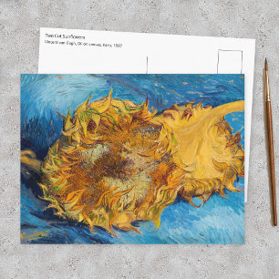 Vincent van Gogh - Two Cut Sunflowers Postcard