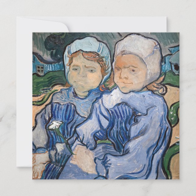 Vincent van Gogh - Two Little Girls Invitation (Front)