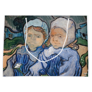 Vincent van Gogh - Two Little Girls Large Gift Bag