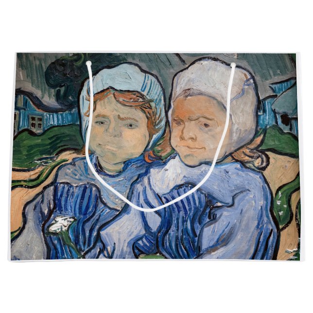 Vincent van Gogh - Two Little Girls Large Gift Bag (Front)