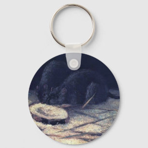 Vincent Van Gogh - Two Rats - Rat Lover Fine Art Keychain