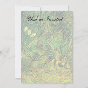 Vincent Van Gogh - Two White Butterflies Fine Art Invitation