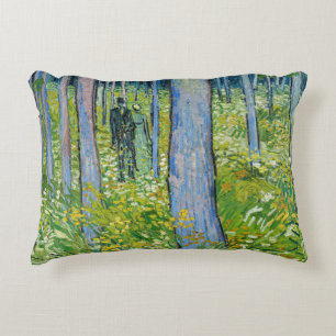 Vincent van Gogh - Undergrowth with Two Figures Accent Pillow