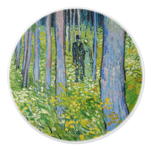 Vincent van Gogh - Undergrowth with Two Figures Ceramic Knob