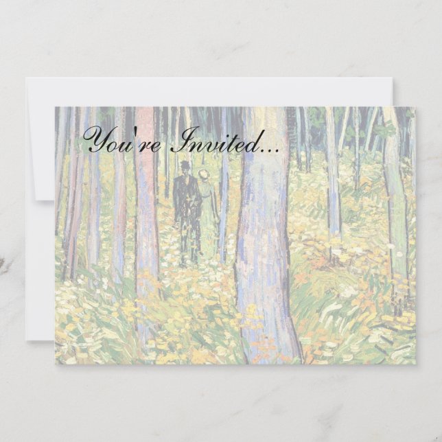 Vincent Van Gogh - Undergrowth With Two Figures Invitation (Front)