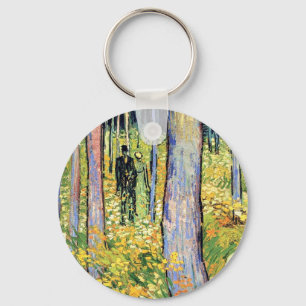 Vincent Van Gogh - Undergrowth With Two Figures Keychain