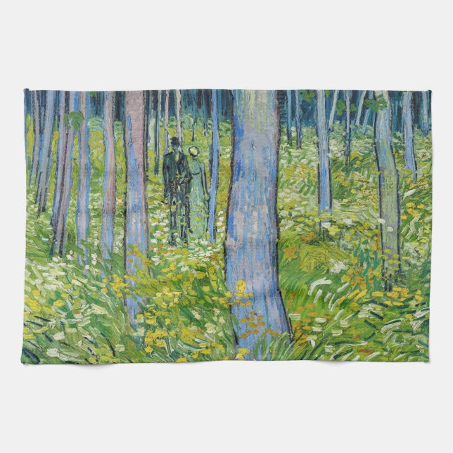 Vincent van Gogh - Undergrowth with Two Figures Kitchen Towel (Horizontal)