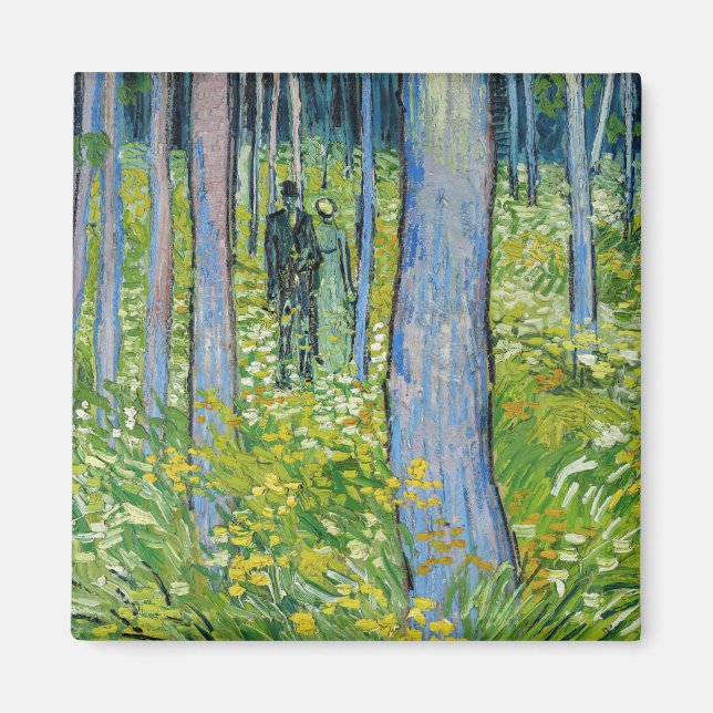 Vincent van Gogh - Undergrowth with Two Figures Magnet (Front)