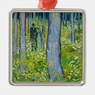 Vincent van Gogh - Undergrowth with Two Figures Metal Ornament