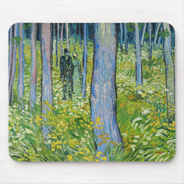 Vincent van Gogh - Undergrowth with Two Figures Mouse Pad (Front)