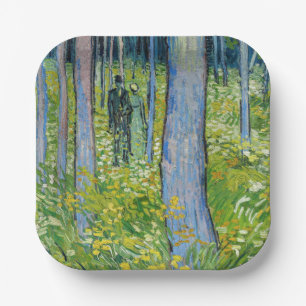 Vincent van Gogh - Undergrowth with Two Figures Paper Plate