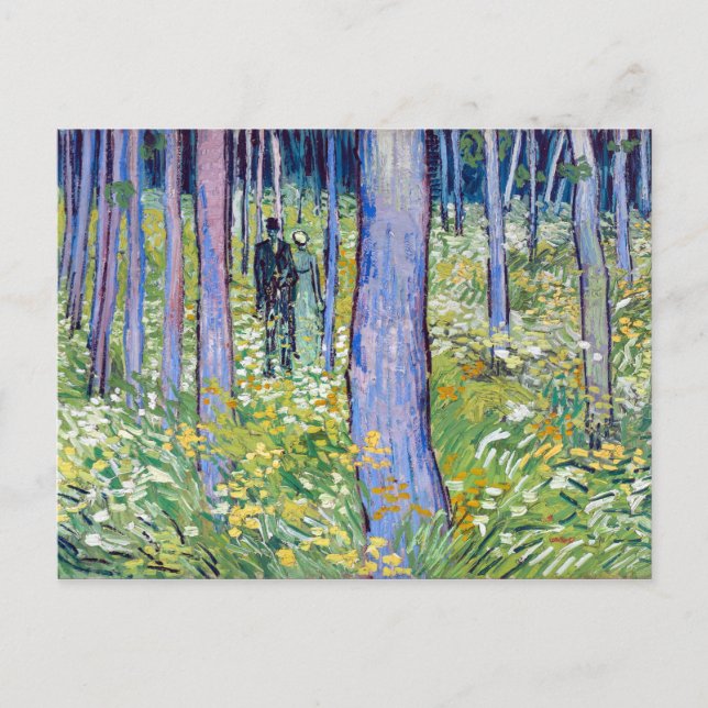 Vincent van Gogh Undergrowth with Two Figures Postcard (Front)
