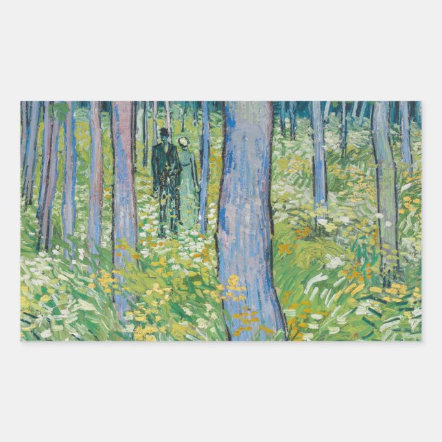Vincent van Gogh - Undergrowth with Two Figures Sticker (Front)