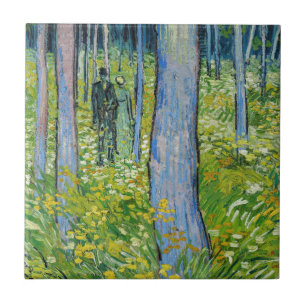 Vincent van Gogh - Undergrowth with Two Figures Tile