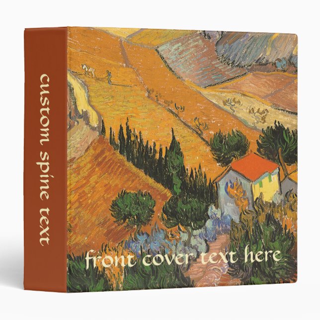 Vincent van Gogh - Valley with Plowman Binder (Front/Spine)