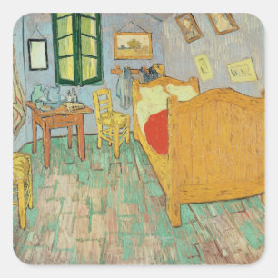 Vincent van Gogh   Van Gogh's Bedroom at Arles Square Sticker