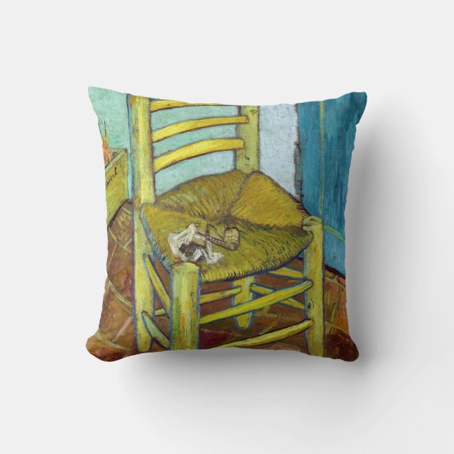 Vincent van Gogh - Van Gogh's Chair Throw Pillow (Front)