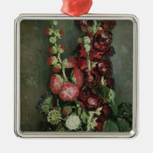 Vincent van Gogh Vase of Hollyhocks, 1886 Metal Ornament