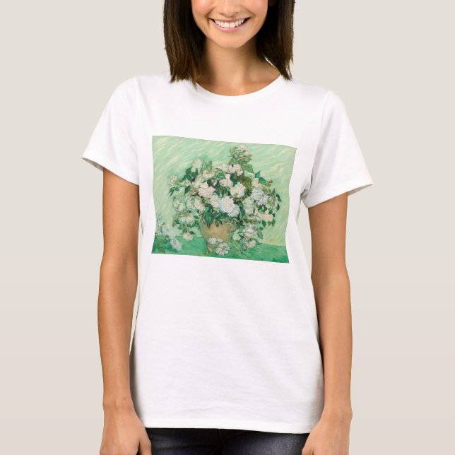 Vincent Van Gogh, Vase of Roses, Roses In The Vase T-Shirt (Front)