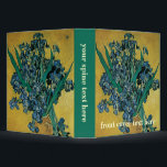 Vincent van Gogh - Vase w Irises Yellow Background Binder<br><div class="desc">Still Life: Vase with Irises Against a Yellow Background (1890) by Vincent van Gogh is a vintage Post Impressionism fine art floral still life painting. A bouquet of beautiful purple bearded iris flowers from the garden. About the artist: Vincent Willem van Gogh (1853-1890) was a Post Impressionist painter whose work...</div>