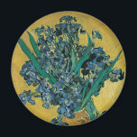 Vincent van Gogh - Vase w Irises Yellow Background Magnet<br><div class="desc">Still Life: Vase with Irises Against a Yellow Background (1890) by Vincent van Gogh is a vintage Post Impressionism fine art floral still life painting. A bouquet of beautiful purple bearded iris flowers from the garden. About the artist: Vincent Willem van Gogh (1853-1890) was a Post Impressionist painter whose work...</div>