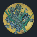 Vincent van Gogh - Vase w Irises Yellow Background Magnet<br><div class="desc">Still Life: Vase with Irises Against a Yellow Background (1890) by Vincent van Gogh is a vintage Post Impressionism fine art floral still life painting. A bouquet of beautiful purple bearded iris flowers from the garden. About the artist: Vincent Willem van Gogh (1853-1890) was a Post Impressionist painter whose work...</div>