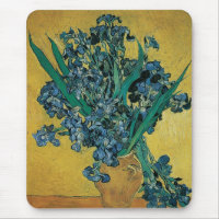 Vincent van Gogh - Vase w Irises Yellow Background