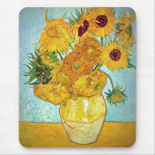 Vincent van Gogh - Vase with 12 Sunflowers Mouse Pad