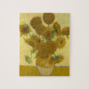 Vincent Van Gogh Vase with 15 Sunflowers Jigsaw Puzzle