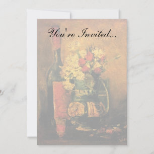 Vincent Van Gogh - Vase With Carnations Fine Art Invitation