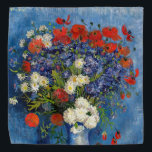 Vincent van Gogh - Vase with Cornflowers & Poppies Bandana<br><div class="desc">Vase with Cornflowers and Poppies - Vincent van Gogh,  Oil on Canvas,  1887,  Paris</div>