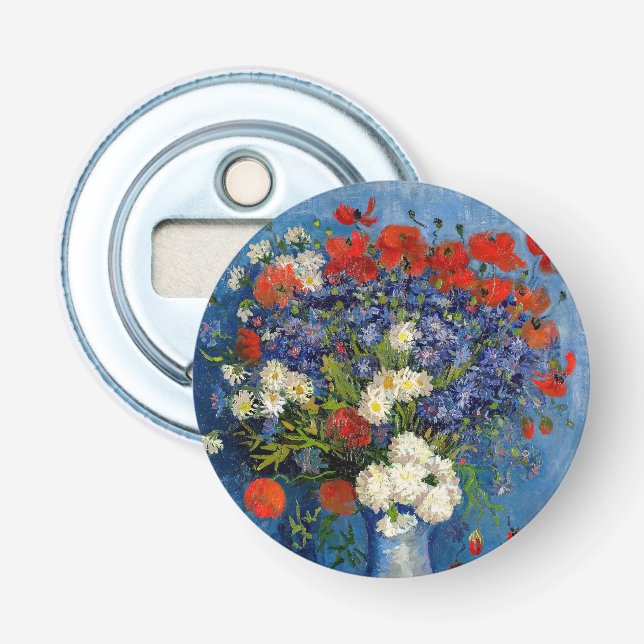 Vincent van Gogh - Vase with Cornflowers & Poppies Bottle Opener (Front)